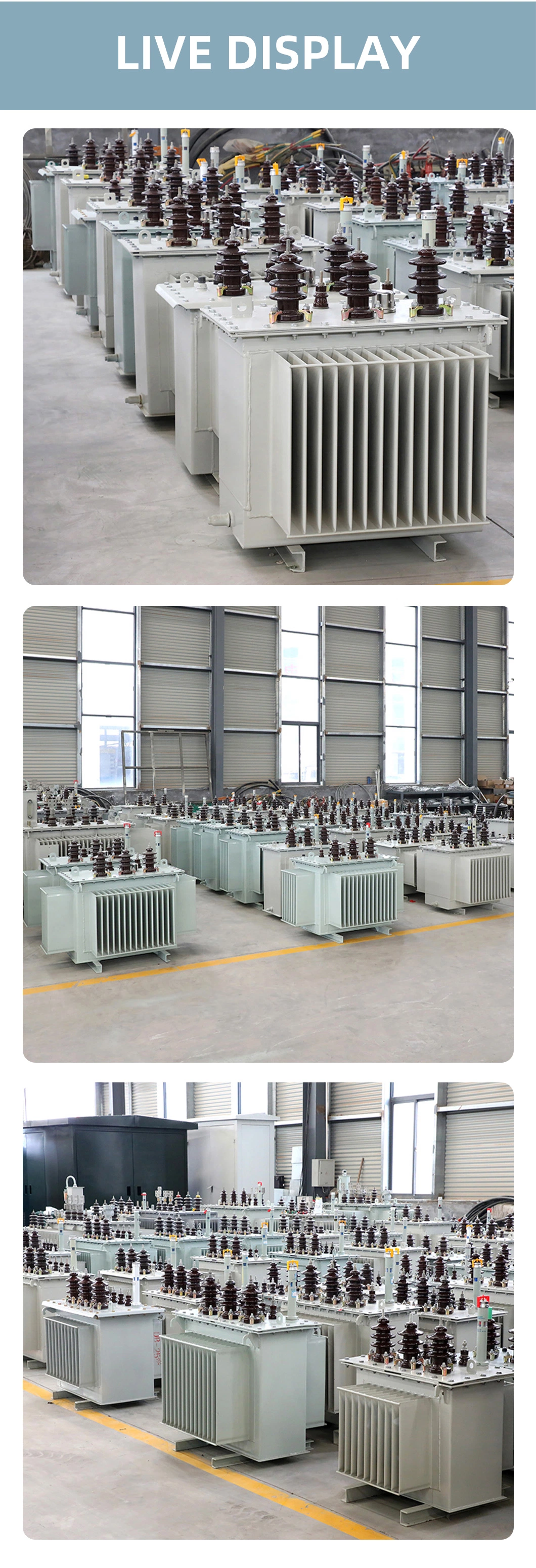 S9/S10/ S11 10kVA Three Phase Oil Immersed Voltage Electrical Current Distribution Power Transformer