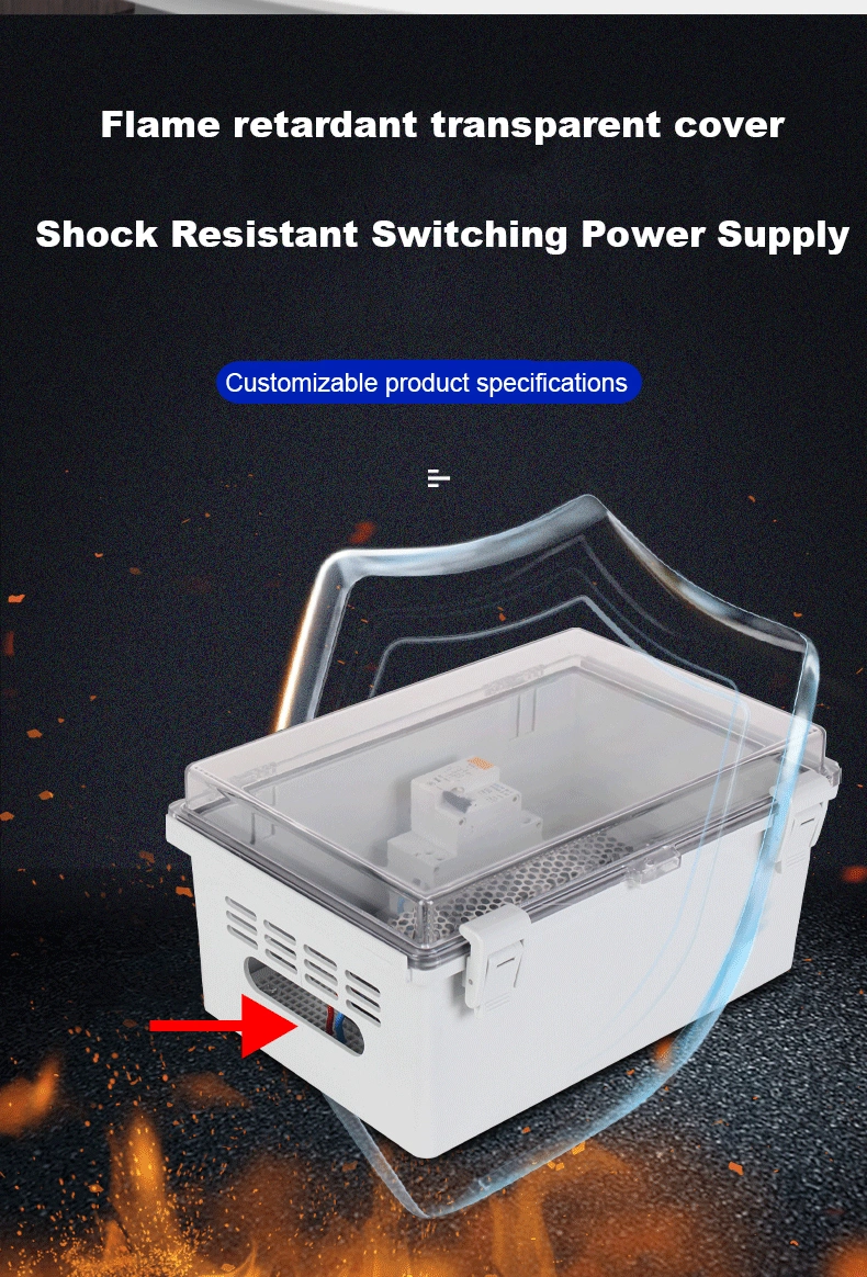 Rainproof Switching Power Supply Power Box 220V to 12V DC Monitoring Transformer