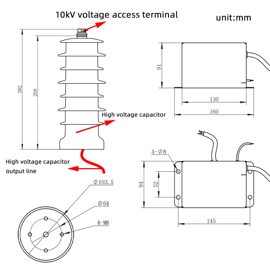 Tr 10kv Line Voltage Energy Harvesting, High-Voltage Capacitor Power Harvesting Device, Current and Voltage Transformer