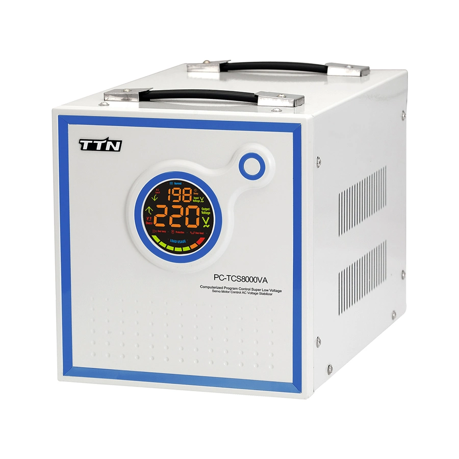 Servo Motor 5kVA AC Automatic Voltage Stabilizer Single Phase LED Display