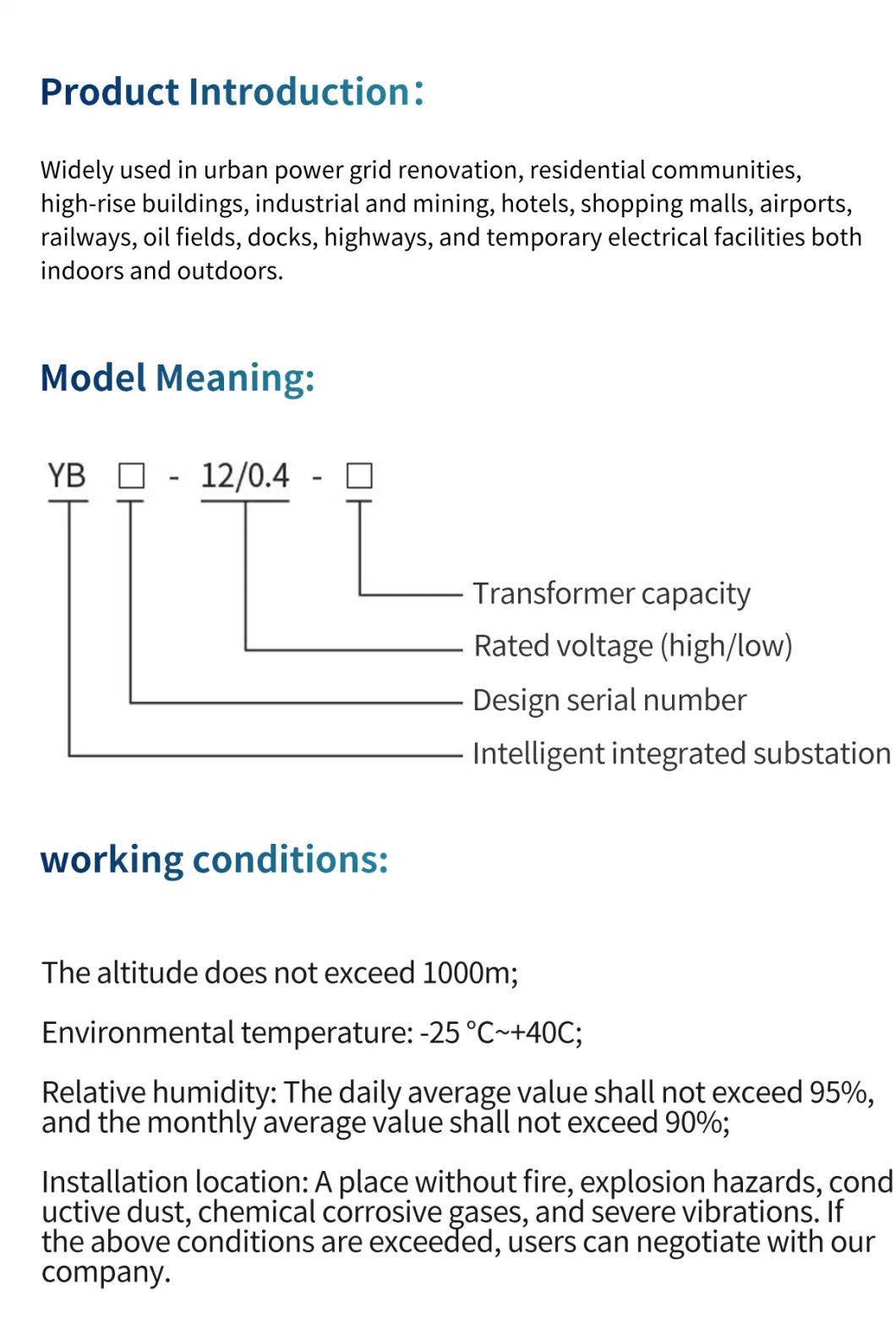 Ybw- 11kv 15kv 24kv 33kv 400-2000kVA Export-Type European-Style Outdoor High-Voltage Box-Type Substation