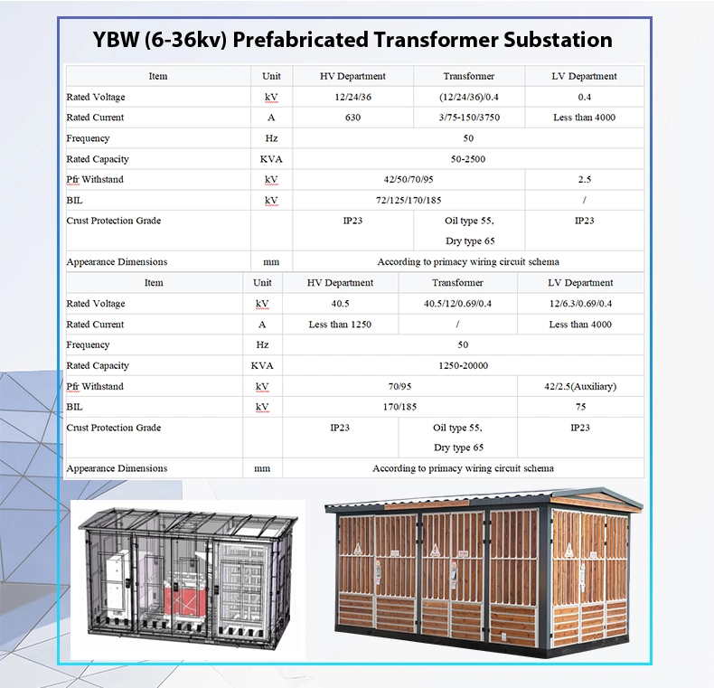 1000kVA Electrical Substation with Dry Type Transformer 11kv