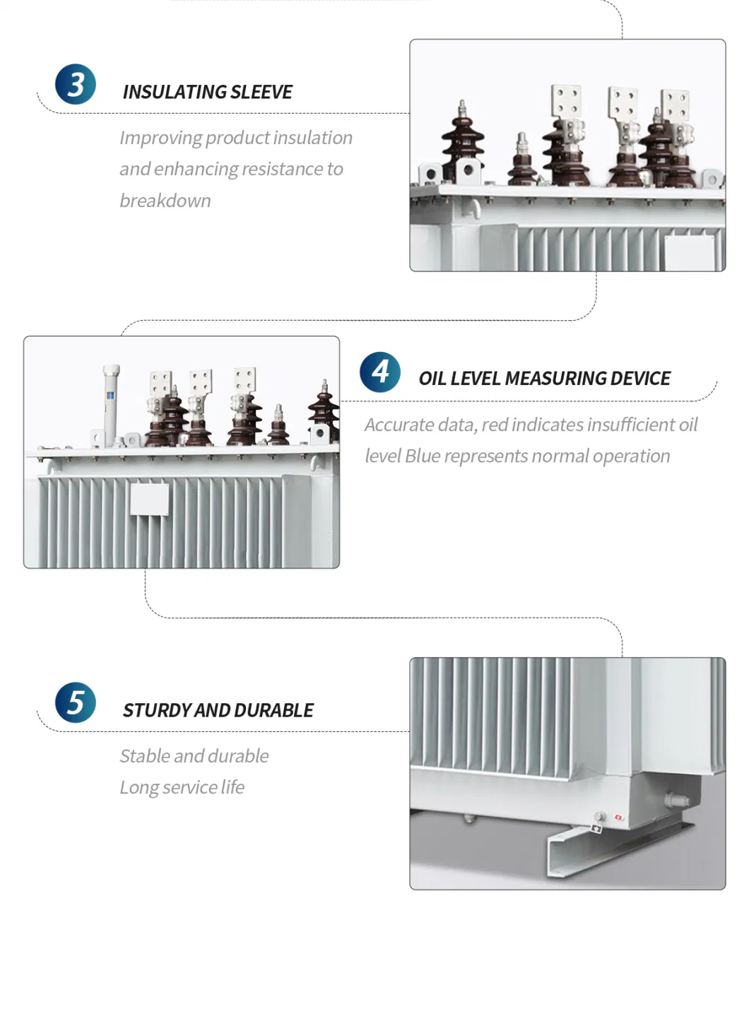 High Quality Low Price Sh15-M 11kv 22kv 33kv 35kv 5mva 5000kVA Step Down Oil Immersed Power Transformer