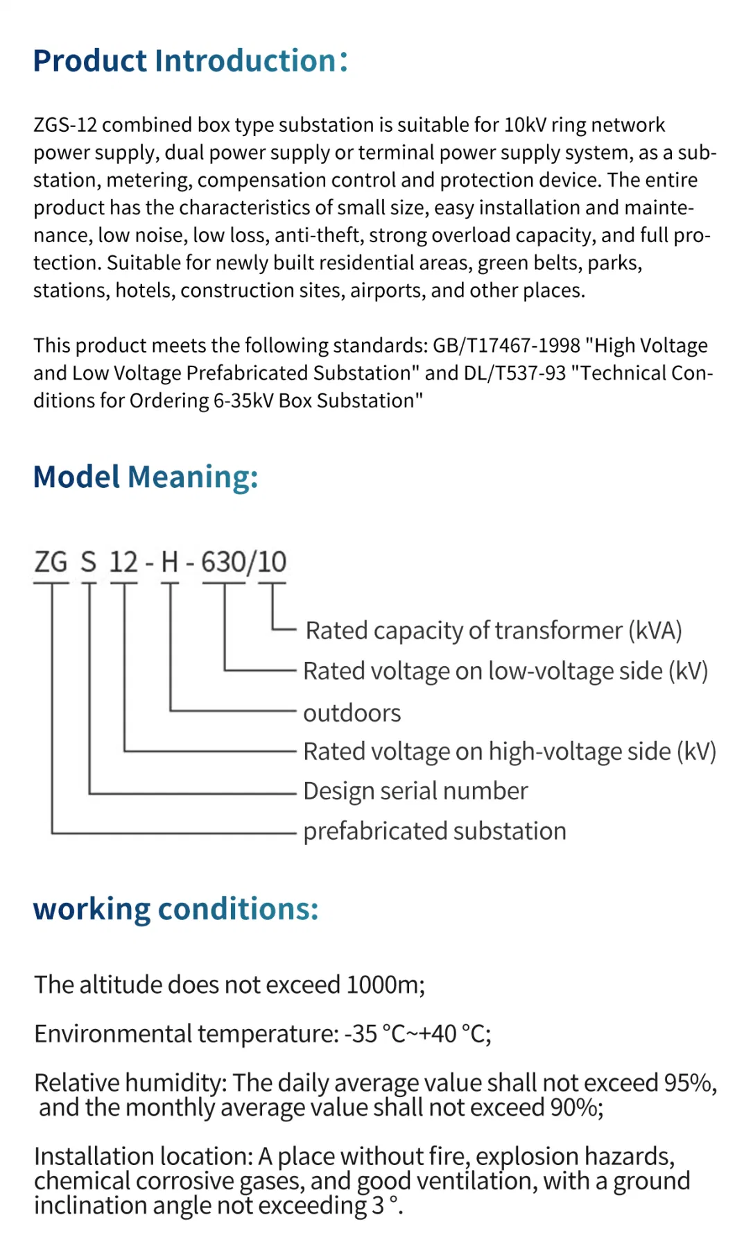 Customized Zgs Series 10kv Design Pad Mounted Transformer 630kVA Electric Substation Transformer