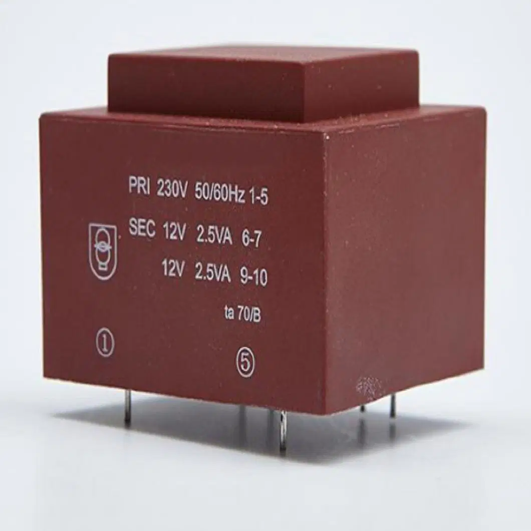 High Precision Low Frequency AC to DC 110V 220V 230V to 6V 9V 12V 15V 18V 24V PCB Mounted Step Ei Isolation Down Power Electronic Encapsulated Transformer