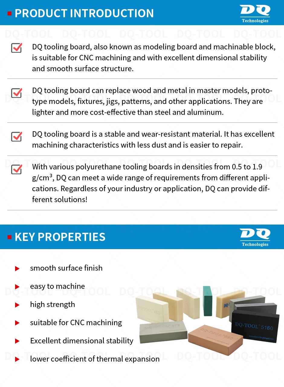 Cheaper Price Dq-Tool CNC Machinable Abrasion Resistant Composite Tooling Polystyrene Extruded Foam Extruded Polystyrene