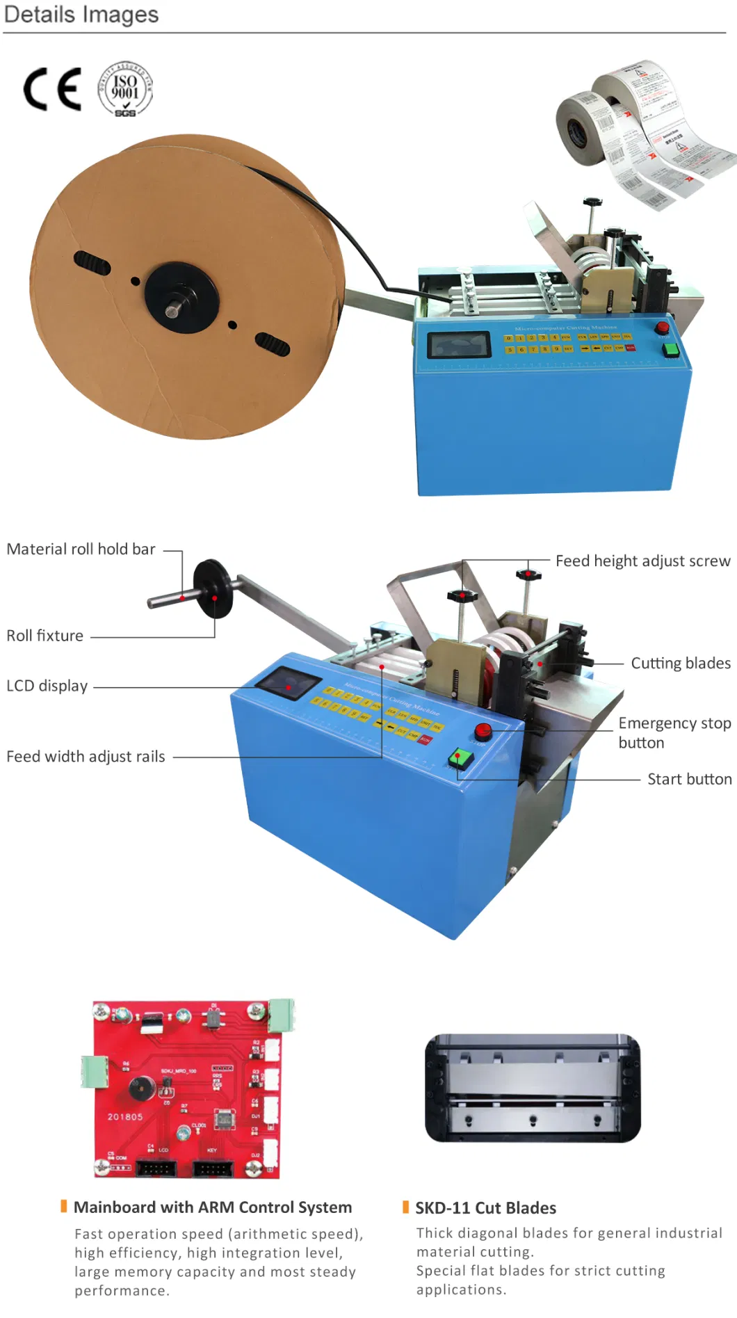 Eastontech Ew-100s Paper Roll to Sheet Cutting Machine Cut Paper Film Foil Foam Cutter Heat Shrinkge Tube Cutters