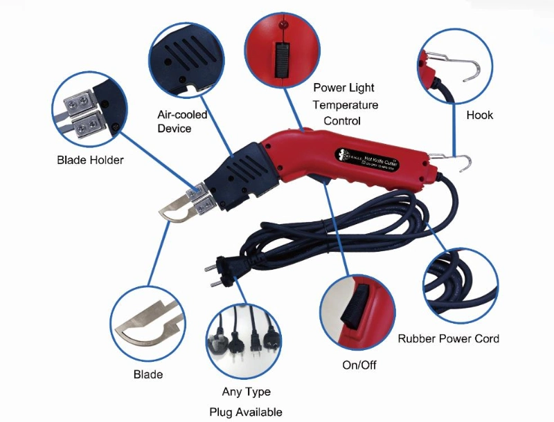 Hot Customized Electric Wire Knife Heated Plastic Rope Leather Cutter