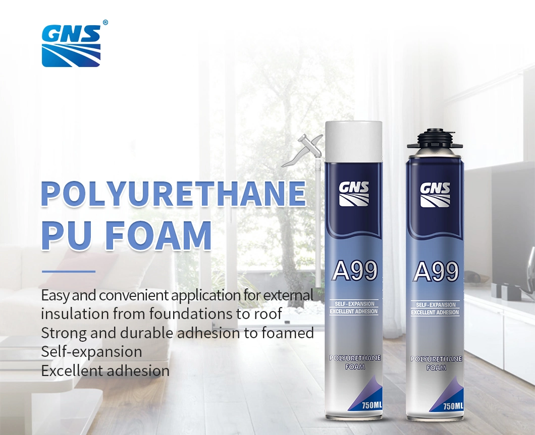 A99 Low Expansion Adhesive PU Foam for Mounting and Bonding