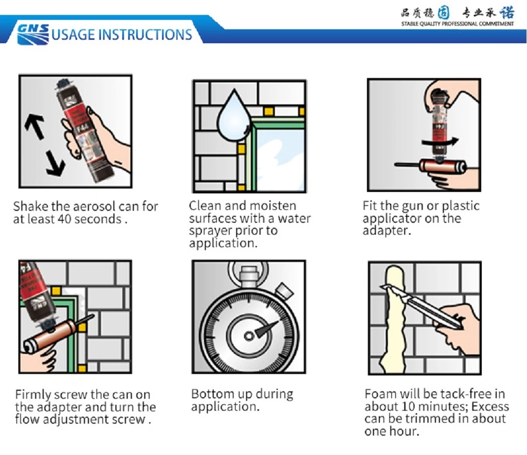 Gns PU Adhesive Foam for External Thermal Insulation Materials Bonding