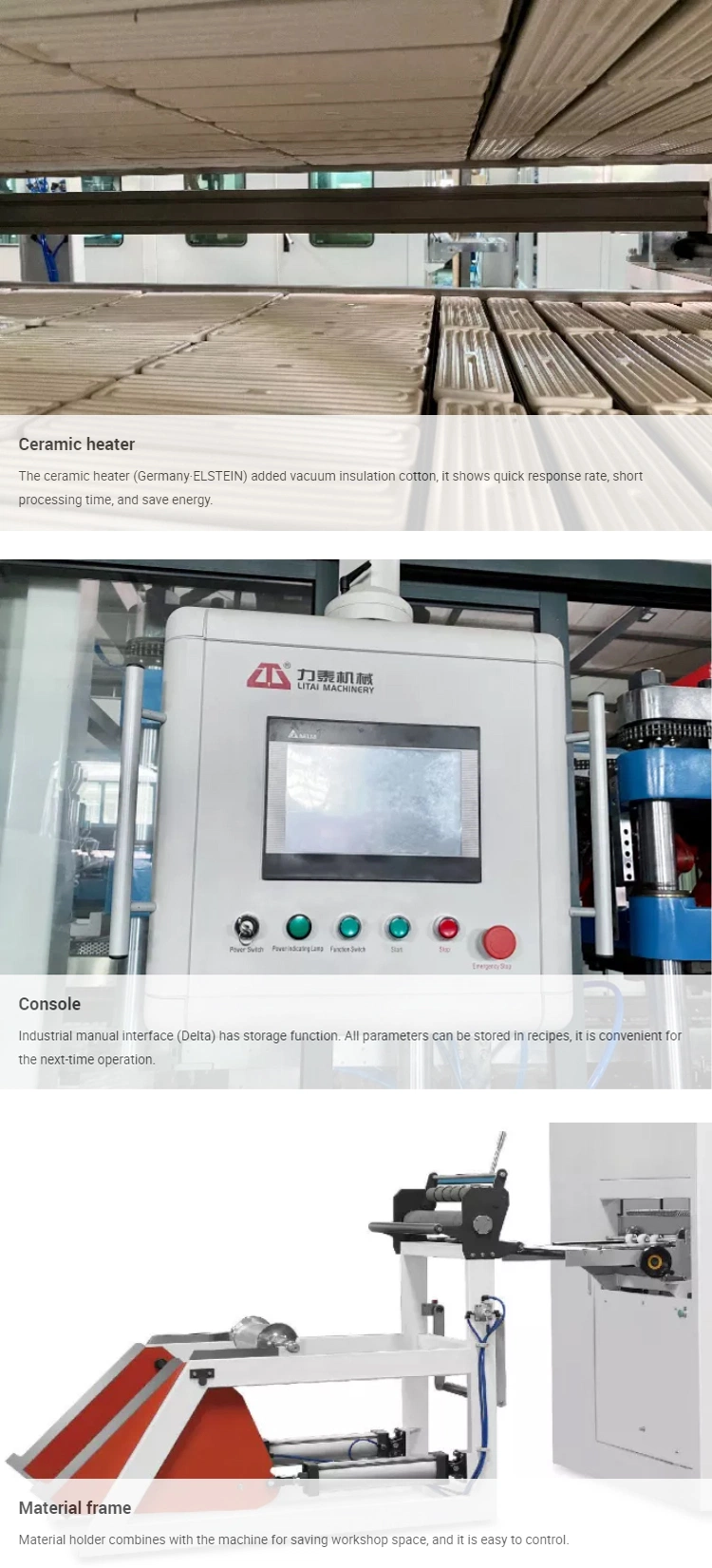 Semi Automatic Fast Food Tray Fruit Box Thermocol Machine with CE and ISO Certification