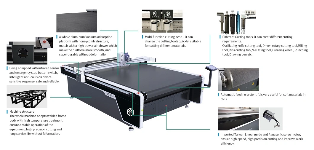 EVA EPE XPE Foam Sponge Oscillating Knife Cutting Machine