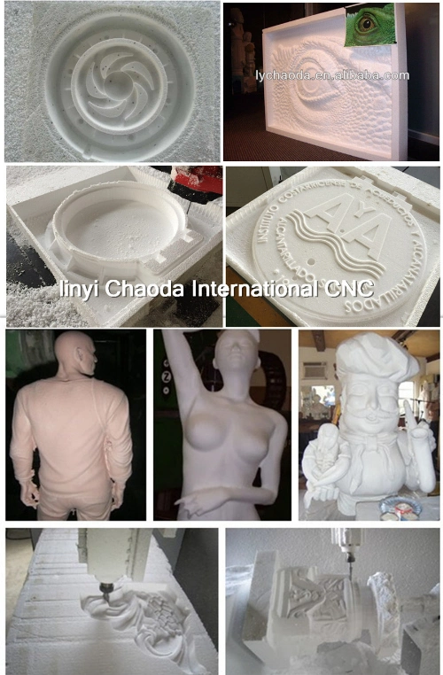 5 Axis EPS Foam Wood Stone Statue Carving 4D CNC Router