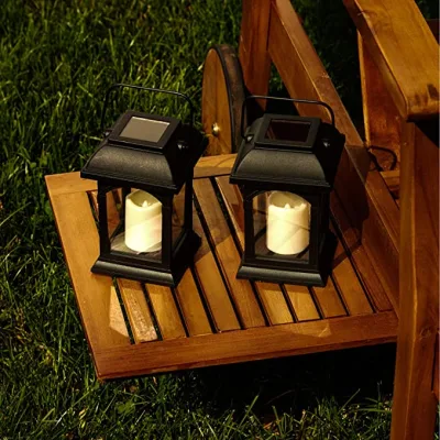 Solar Lantern Outdoor Hanging Solar Lights Dancing Flame Vintage LED Waterproof Solar Lanterns for Landscape Decor Patio Garden Yard Pathway Ramadan Decoration