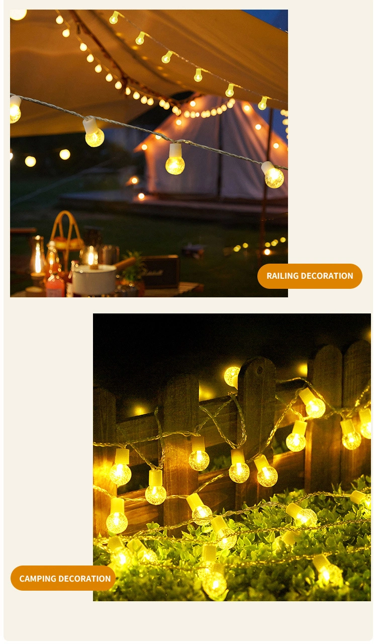 Solar Powered Light String Outdoor Camping Colorful Lights