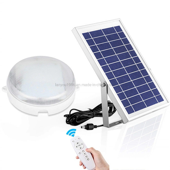 Outdoor Indoor Solar Ceiling Light 50W 100W 200W 300W for Home Day and Night with Remote Round