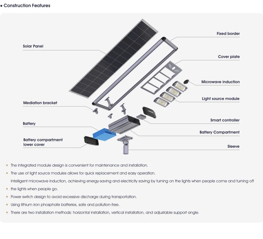 Wholesale 40-120W Best Price Outdoor All in One Solar Street LED Garden Energy Saving Sensor Security Light