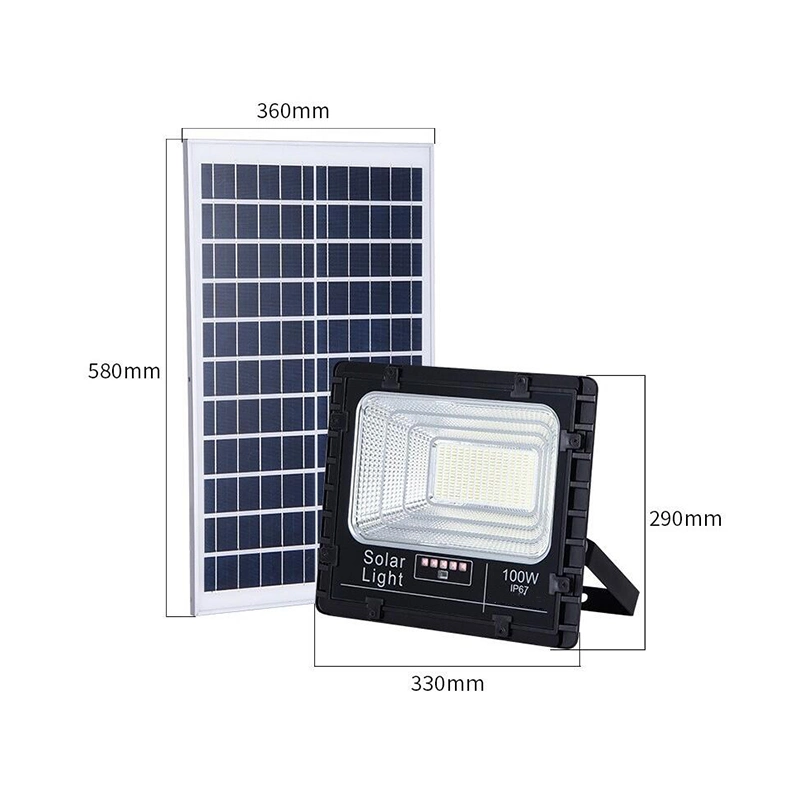 100W Warm White Outdoor Garden Solar Powered LED Yard Garden Light