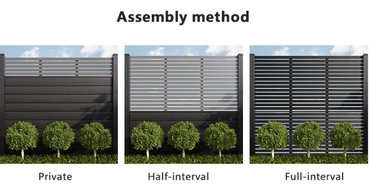 Privacy Panel Solar Fence Lights Outdoor WPC Fence