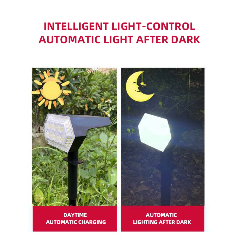 Solar Spot Light for Garden Hot Sale Driveway Solar Light 4LED LED IP65 RoHS CE 1-Year 10000 3500K (warm White)