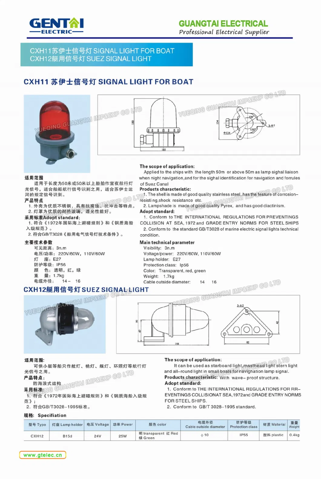 Good Quality Ship Used Brass Flagpole Light Cxh13