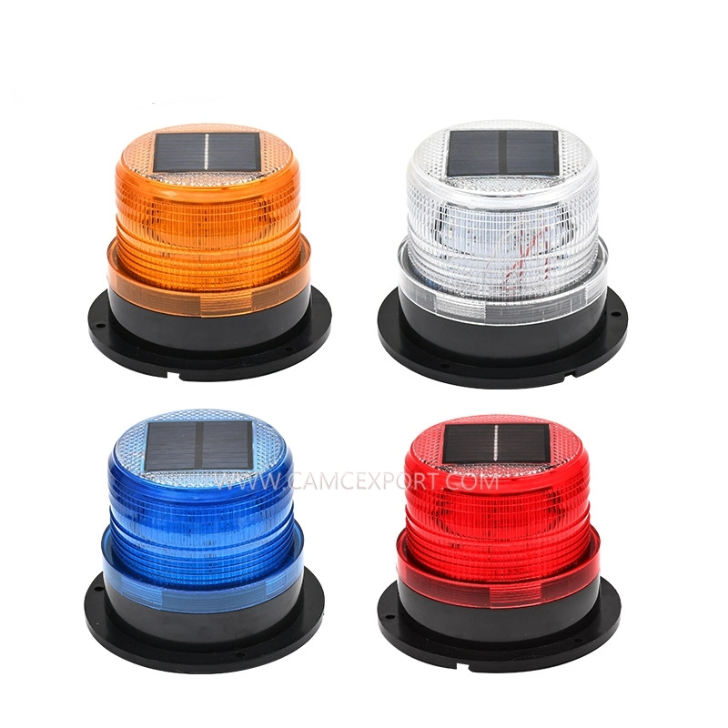 12V24VLED solar engineering light small magnetic marine warning light solar warning light