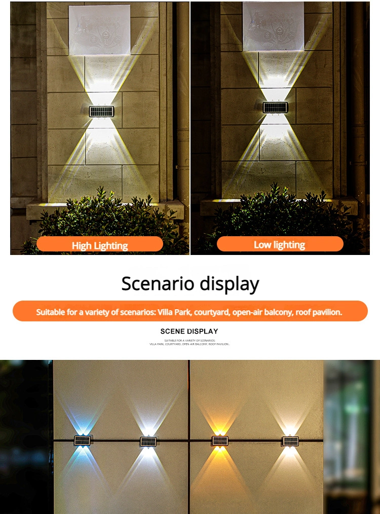 Wholesale Solar LED Wall Mounted Sensor Lamp Induction Night Light Outdoor Waterproof Lantern for Garden Patio Park Decoration