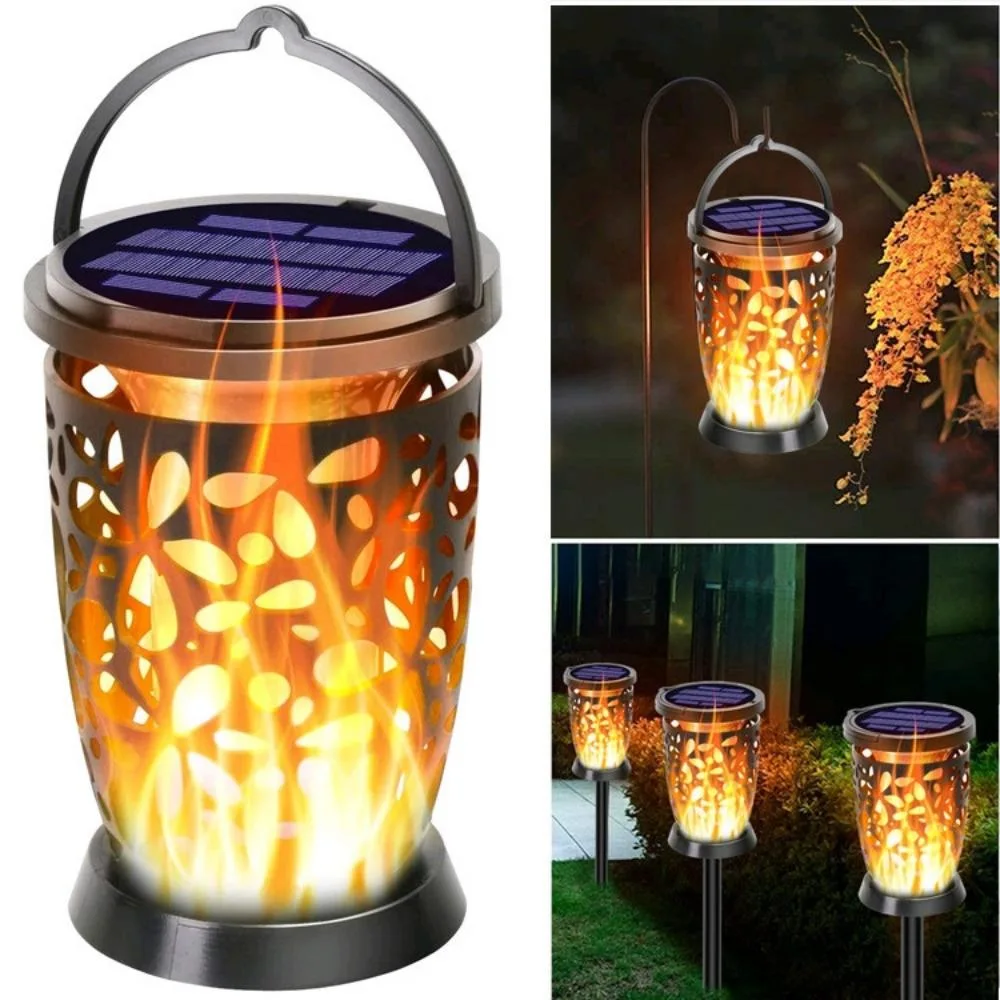 Garden Solar LED Lights Outdoor Flame Lights Outdoor Decoration Solar Lights with Pile Lights LED Flashing Flames Solar Flashlight Waterproof Bl20513