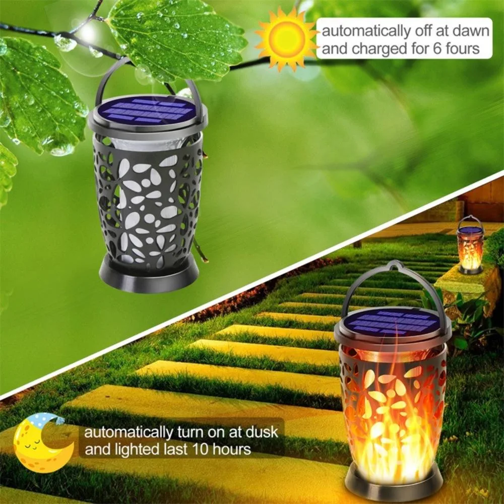 Garden Solar LED Lights Outdoor Flame Lights Outdoor Decoration Solar Lights with Pile Lights LED Flashing Flames Solar Flashlight Waterproof Bl20513