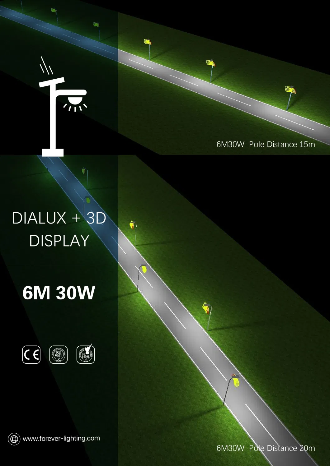 CE RoHS Coc SGS Certified Dual Solar Street Lighting System