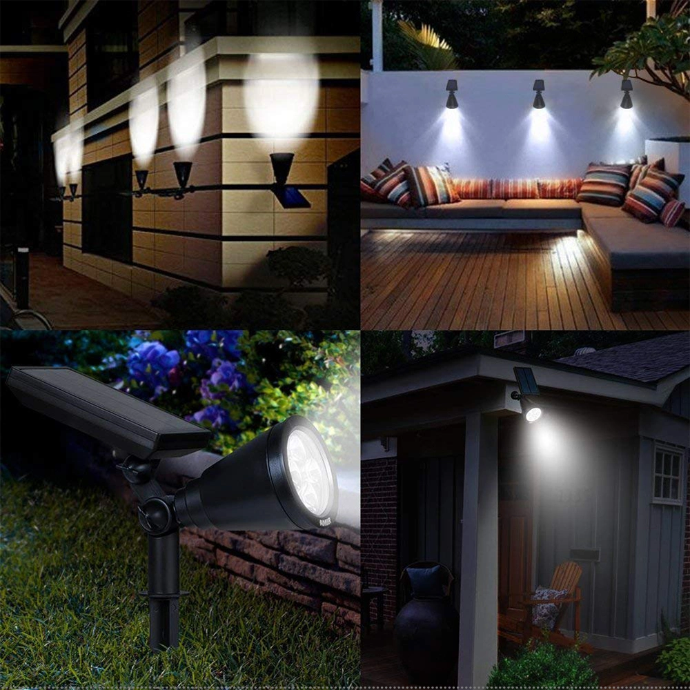 Solar Spot Light for Garden Hot Sale Driveway Solar Light 4LED LED IP65 RoHS CE 1-Year 10000 3500K (warm White)