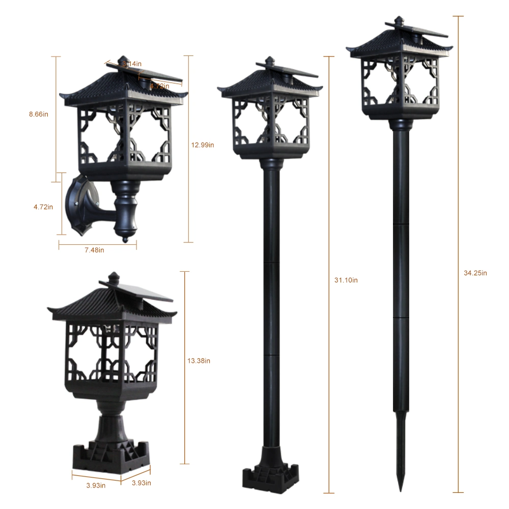 Garden Decorative Fence Post Lights for Patio, Pathway Light