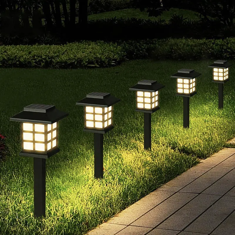 Solar Outdoor LED Lawn Small House Light Mini Solar Palace Light