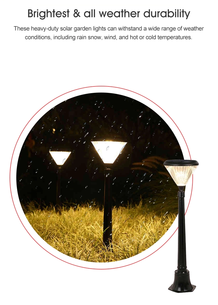 New LED Solar Garden Lamp Waterproof Solar Lawn Light Warm White Outdoor Solar Ground Light for Pathway