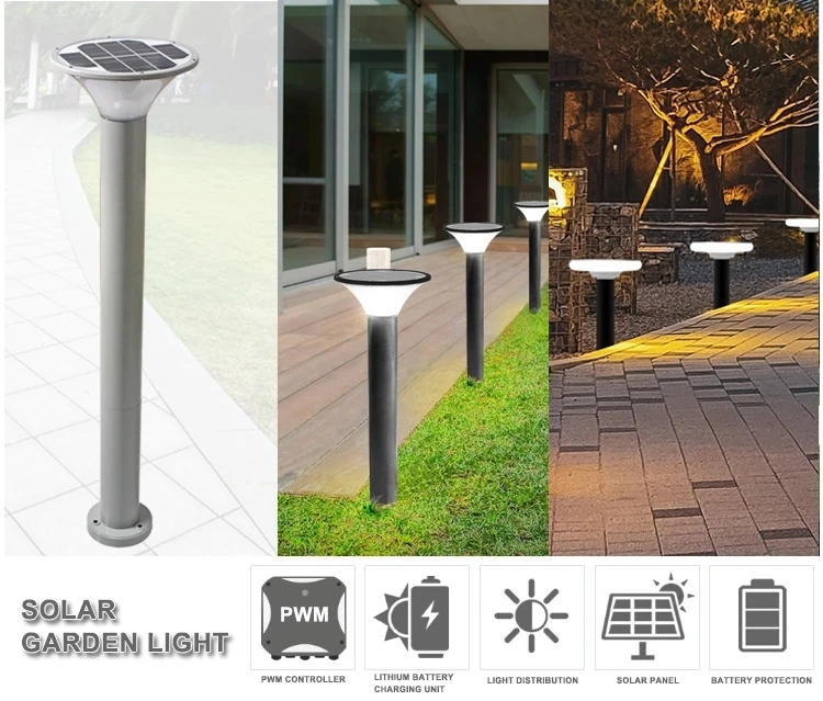 Main Gate Solar Pillar Light 3W Solar Powered Garden out Door Light IP65 Waterproof Post Fence Lamp Outdoor Solar Garden Lights