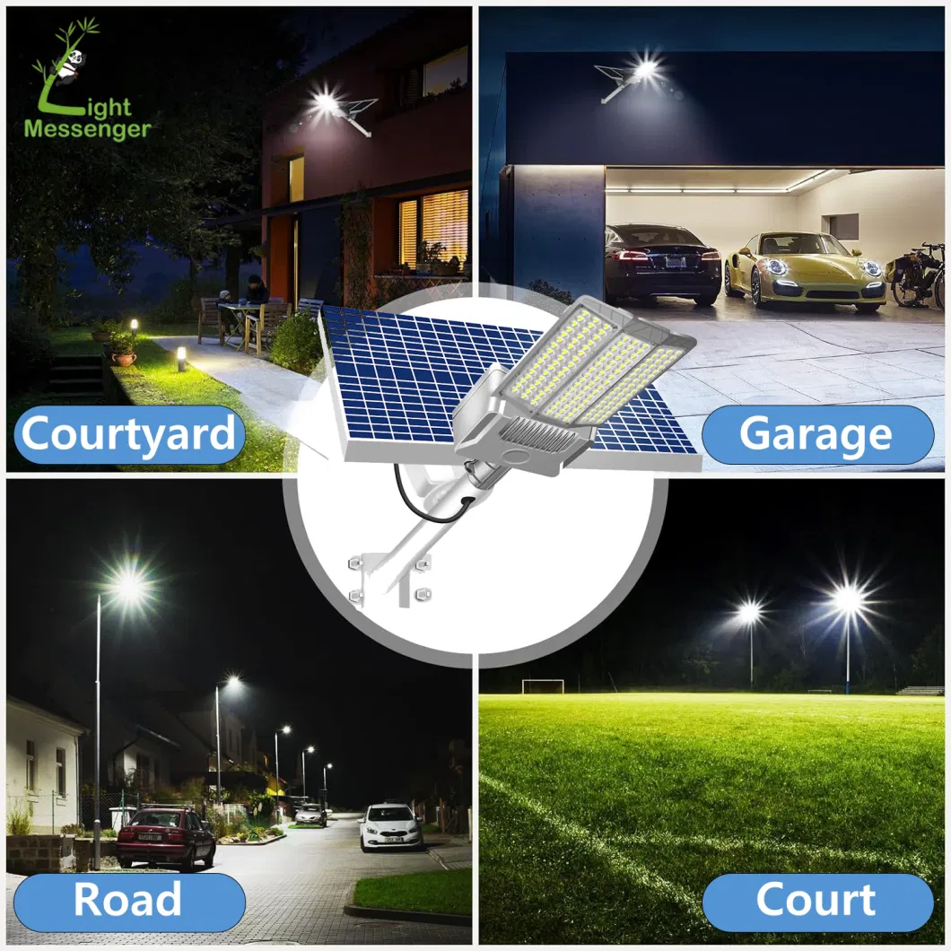 Light Messenger Split Panel Road Lamparas Solares 100W~400 Watts LED Wide Angle Lamp Dusk to Dawn Solar Street Lights Outdoor Stadium Parking Lot Garden