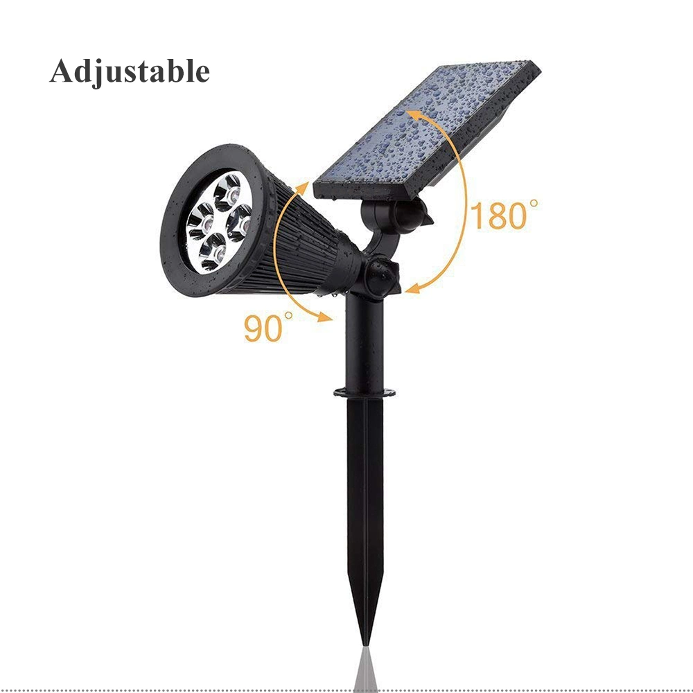 Solar Spot Light for Garden Hot Sale Driveway Solar Light 4LED LED IP65 RoHS CE 1-Year 10000 3500K (warm White)