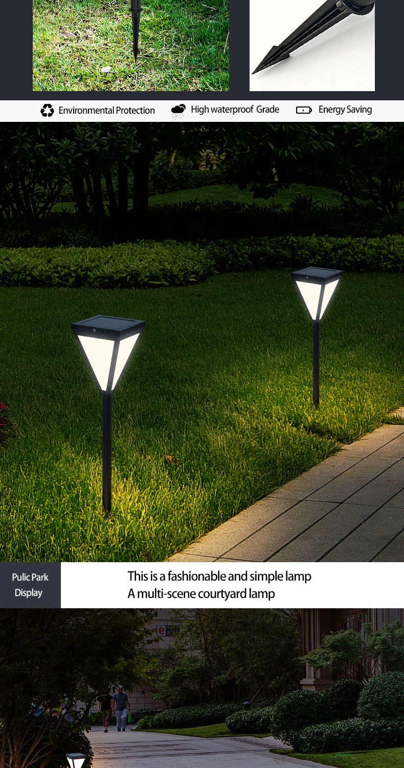 Solar Motion Sensor Outdoor LED Lantern for Garden Decoration