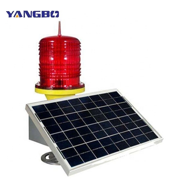 Aircraft Aviation Solar Powered Navigation LED Flashing Crane Tower Obstruction Beacon Marine Lantern Warning Lights