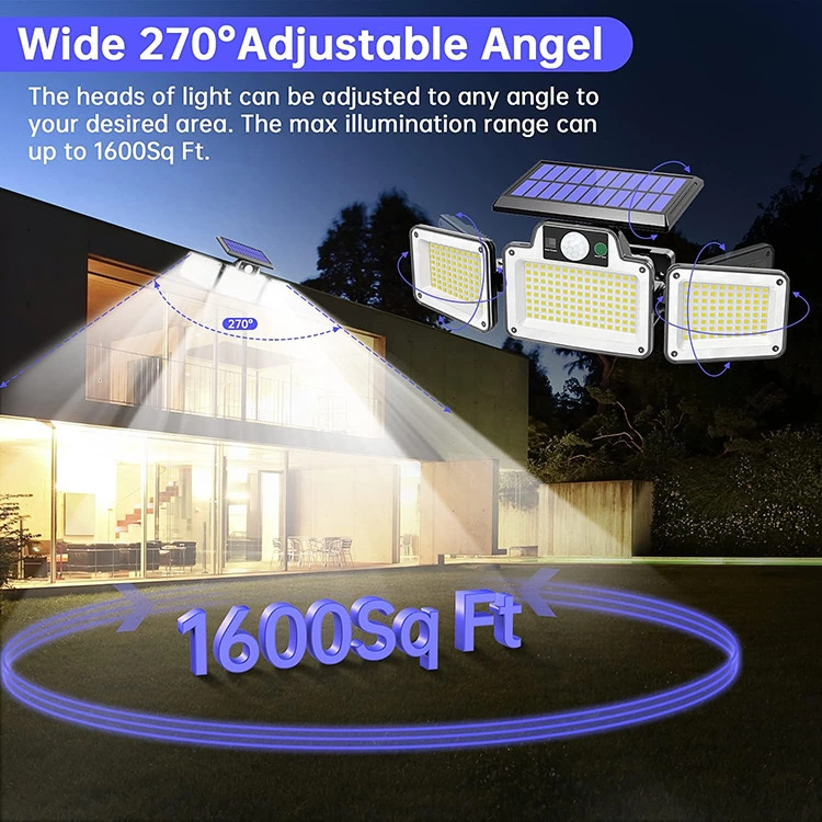 Waterproof USB Direct Charging Lamp 3 Lighting Mode Outdoor Solar Motion Sensor Garden Wall Light