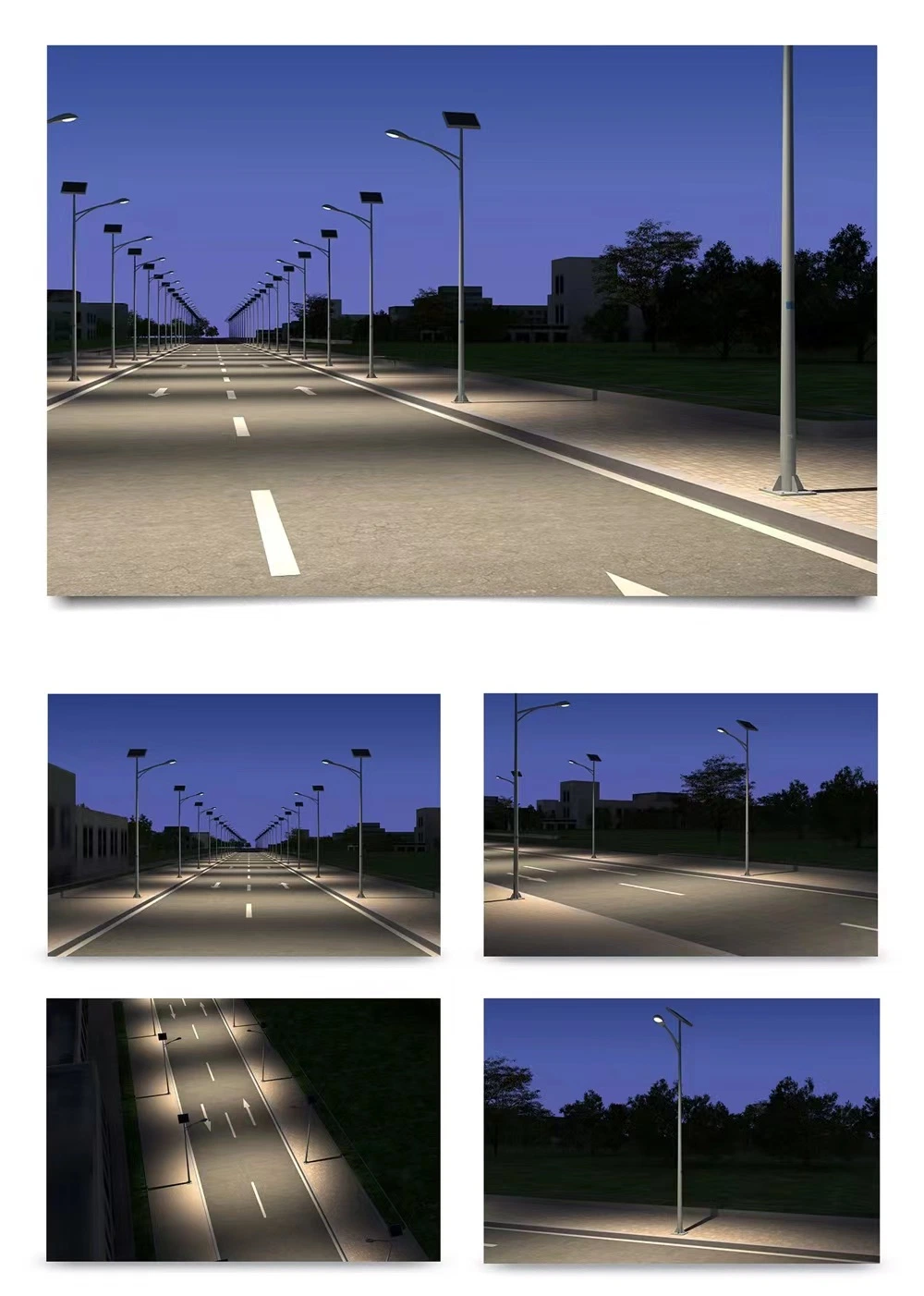 Solar LED Street Garden Light High Quality for Outdoor Road Parking