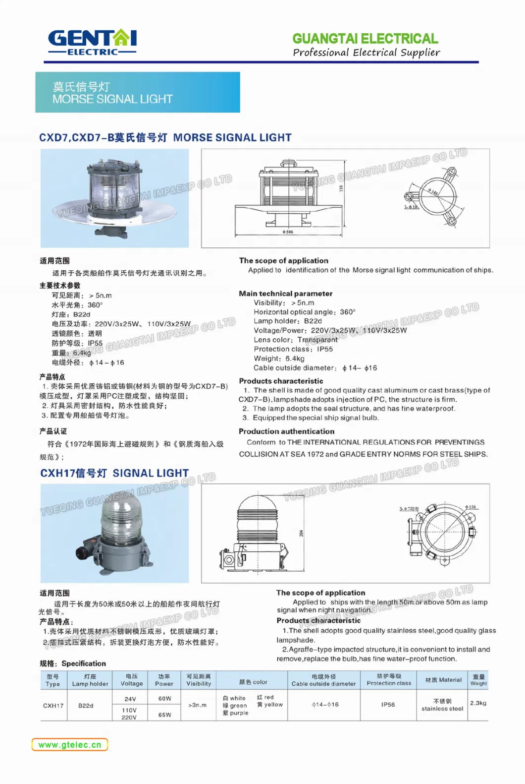 Good Quality Ship Used Brass Flagpole Light Cxh13