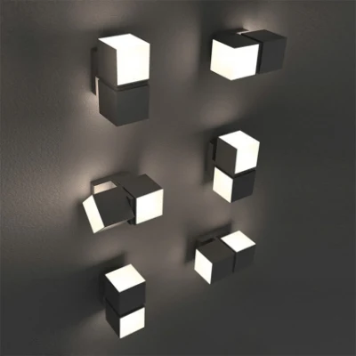 Corridoio esterno in alluminio nero alloggiamento illuminazione notturna indiretta diretta Scale di fissaggio LED lampada a parete montaggio a parete lampada da parete per esterni Su e giù IP65