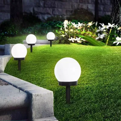 Impianto di alimentazione diretta illuminazione decorativa esterna cortile prato sferico terreno Lampada solare LED lampada rotonda da giardino