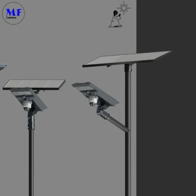 Telecamera TVCC di sicurezza all-in-one/all-in-due con sensore di movimento/IR da 20 W. IP66 LED impermeabile resistente agli agenti atmosferici luce solare LED stradale Leggero