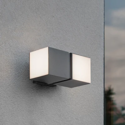 Corridoio esterno in alluminio nero alloggiamento illuminazione notturna indiretta diretta Scale di fissaggio LED lampada a parete montaggio a parete lampada da parete per esterni Su e giù IP65