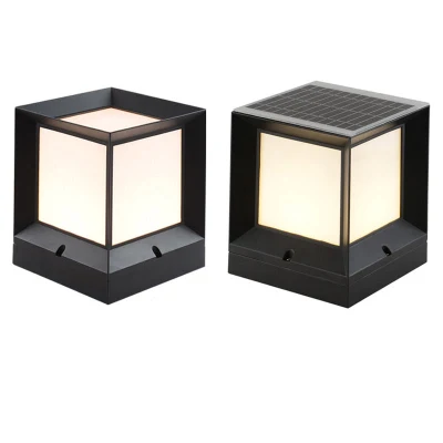 Luce ad alta potenza con lampioni LED solari impermeabili IP65 per esterni Luce montante luce di posizione posteriore fence luce esterna cancello principale montante solare Leggero