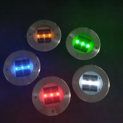  Luce lampeggiante luce LED luce solare luce del piatto in plastica impermeabile LED lampeggiante Marcatore di vite solare