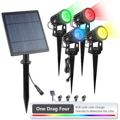 Faretto a energia solare luci bianche calde pannello solare illuminazione esterna Paesaggio Yard Garden Tree separatamente luce