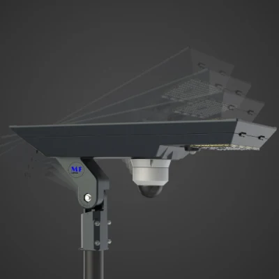 Telecamera TVCC di sicurezza all-in-one/all-in-due con sensore di movimento/IR da 20 W. IP66 LED impermeabile resistente agli agenti atmosferici luce solare LED stradale Leggero